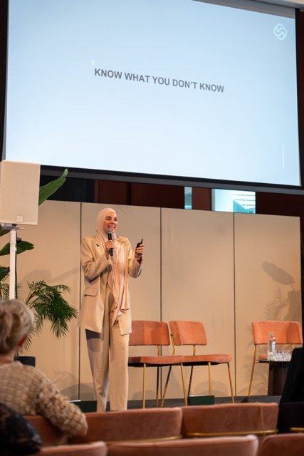 Spreker op een Eleganza-event